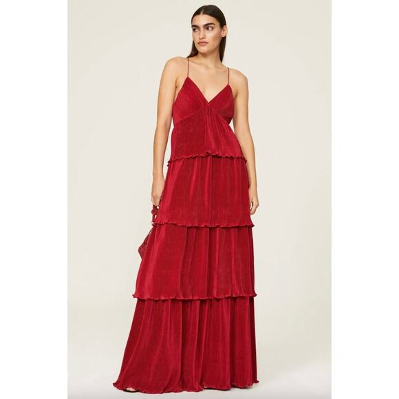 IEENA for Mac Duggal Dresses & Skirts - Ieena for Mac Duggal Red Layered Gown Sz 2